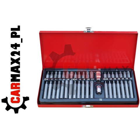 Набір біт - Allen - Torx - Spline - 40 деталей CARMAX CXA-1018