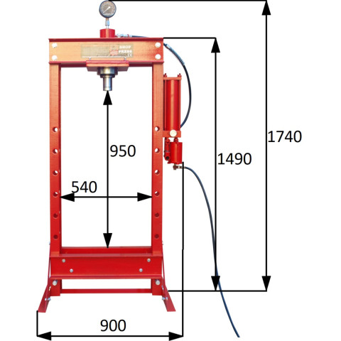 Прес 30Т - Гідропневматичний CARMAX MT01307