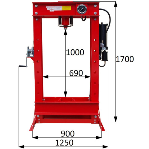 Прес 50Т - Гідропневматичний CARMAX MT015003