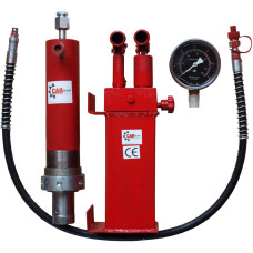 Комплект поршень + манометр + подвійний насос + шланг на прес 20т CARMAX 20T set 2-piston pump