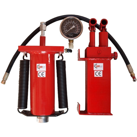 Комплект поршень + манометр + насос + шланг на прес 50т CARMAX 50T set 2-piston pump