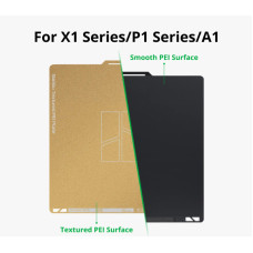 Bambu Lab Двостороння пластина Textured PEI-Smooth PEI для 3D-принтера X1/P1/A1 (444/FAP011)
