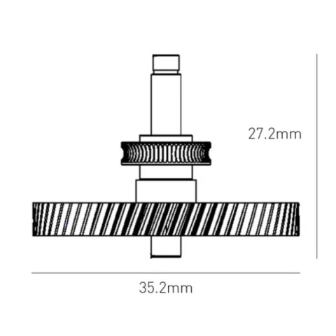 Шестерня подачі пластику із загартованої сталі для серії Bambu A1/A1 mini (813)