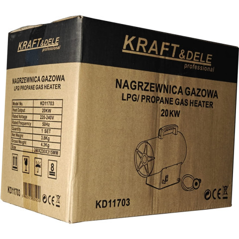 Газова теплова гармата KRAFT&DELE 20kW (KD11703)