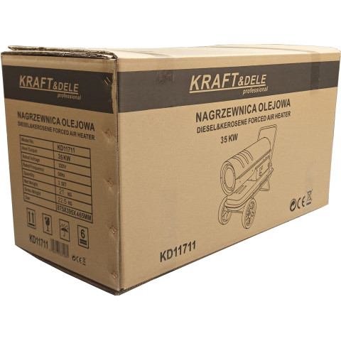 Нагрівач масляний KRAFT&DELE 35 кВт з термостатом (KD11711)