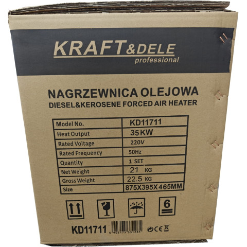 Нагрівач масляний KRAFT&DELE 35 кВт з термостатом (KD11711)
