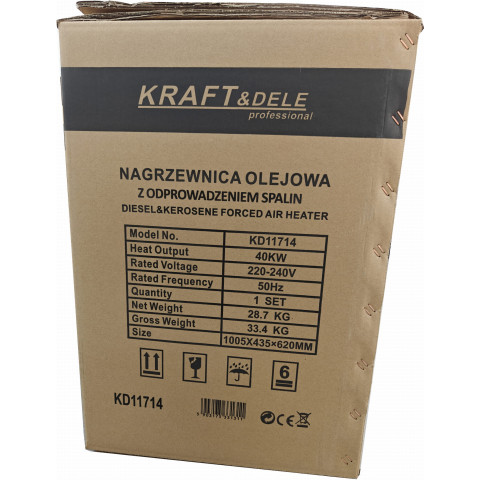 Нагрівач олійний 40кВт з відведенням вихлопних газів KRAFT&DELE (KD11714)