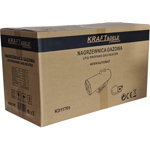 Газова теплова гармата KRAFT&DELE 45 кВт з термостатом (KD11706)