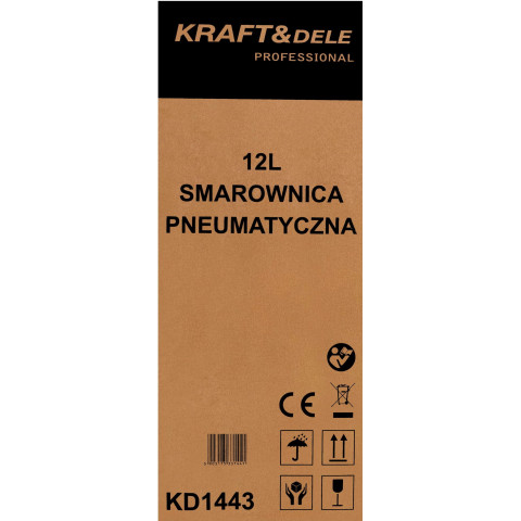 Автоматична шприц-мастильниця пневматична KRAFT&DELE 12L (KD1443)