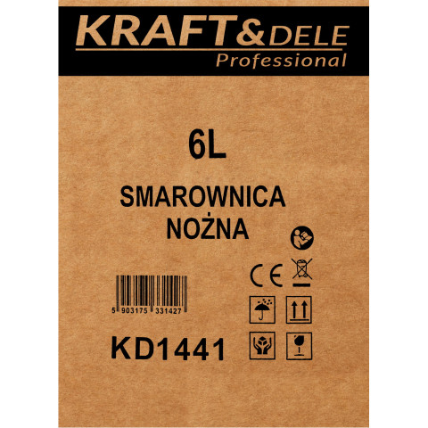 Ножний шприц для змащування KRAFT&DELE 6L (KD1441)