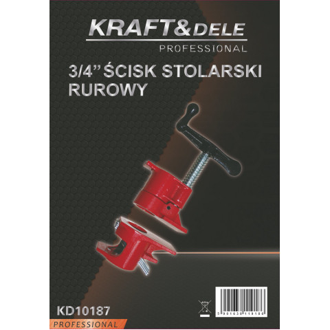 Струбцина трубна KRAFT&DELE 3/4" (KD10187)