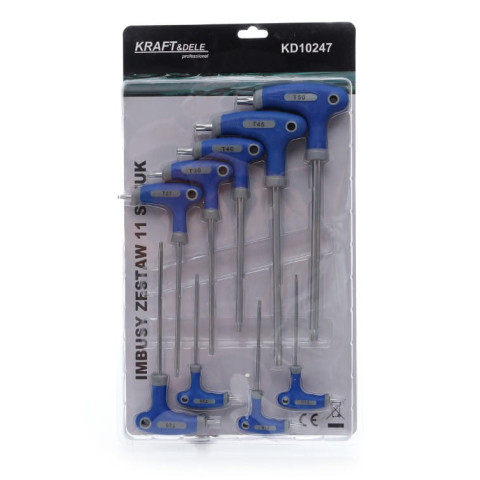 Набір Г-подібних ключів Torx KRAFT&DELE (KD10247)