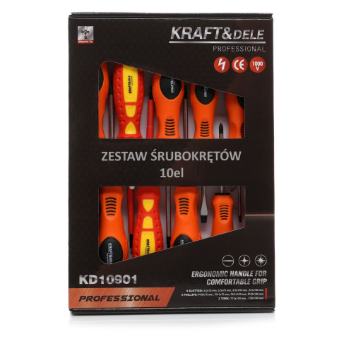 Набір викруток Kraft&Dele 10 предметів (KD10901)