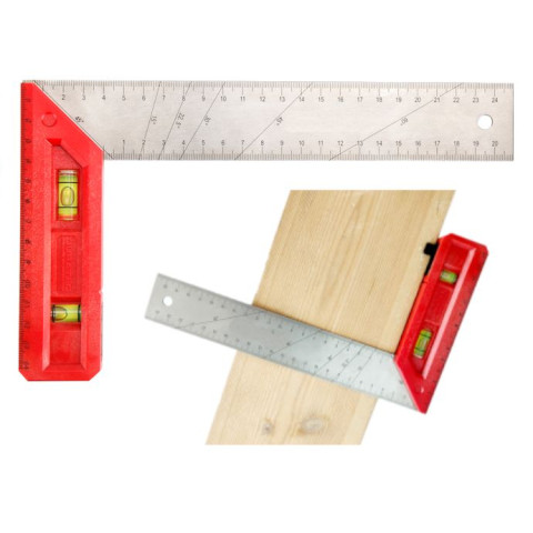 Кутник з рівнем Kraft&Dele 400-603 мм (KD10728)