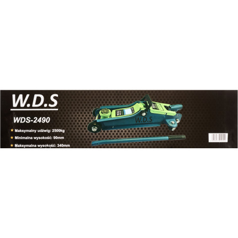 Підкатний домкрат W.D.S низькопрофільний 2,5т (WDS2490)