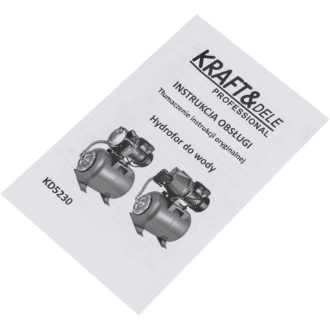 Гідрофор електричний KRAFT&DELE 1200W 3600L/H ZBIORNIK 24L (KD5230)