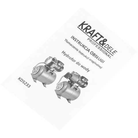 Гідрофор електричний KRAFT&DELE HYDROFOR 1300W 6000L/H ZBIORNIK 50L (KD5233)