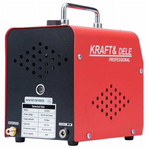Генератор диму для діагностики витоків 12В 20л/хв 30мл KRAFT&DELE (KD3523)