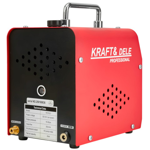 Генератор диму для діагностики витоків 12В 20л/хв 30мл KRAFT&DELE (KD3523)