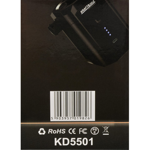 Акумуляторний насос KRAFT&DELE 5500mAh з USB-C зарядкою та насадками (KD5501)