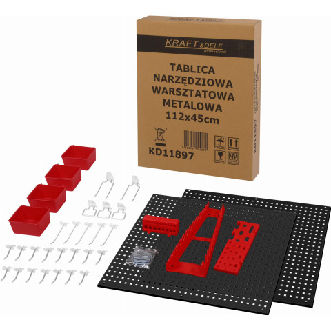 Таблиця для інструментів металева KRAFT&DELE 112x45см (KD11897)