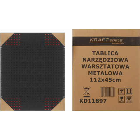 Таблиця для інструментів металева KRAFT&DELE 112x45см (KD11897)