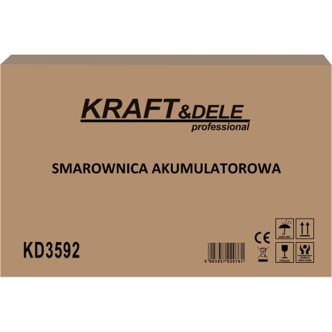 Акумуляторна змащувальна гармата KRAFT&DELE 21V 3Ah + валіза (KD3592)