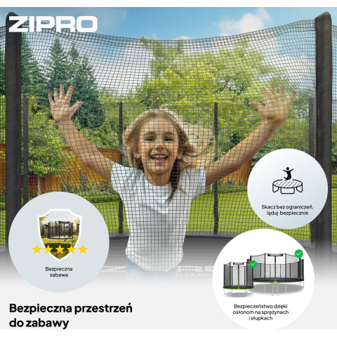 Садовий батут Zipro Jump Pro з зовнішньою сіткою 8FT 252см (979602)