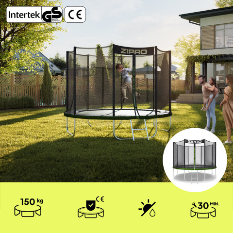 Садовий батут Zipro Jump Pro з зовнішньою сіткою 10FT 312см (1600651)
