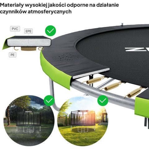 Садовий батут Zipro Jump Pro з зовнішньою сіткою 10FT 312см (1600651)