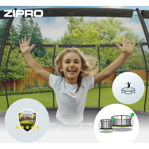Садовий батут Zipro Jump Pro Premium з внутрішньою сіткою 10FT 312см (5941402)