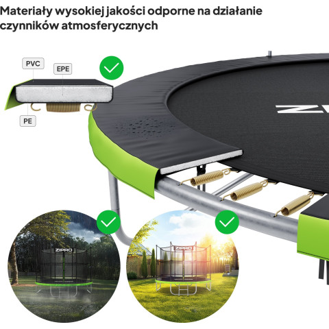 Садовий батут Zipro Jump Pro Premium з внутрішньою сіткою 10FT 312см (5941402)