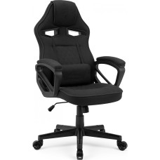 Геймерське крісло SENSE7 Knight - тканинне, чорне (8882865)