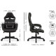 Геймерське крісло SENSE7 Knight тканинне чорно-сіре (8882866)