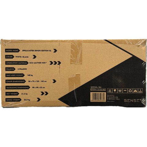 Геймерське крісло Ігрове крісло SENSE7 Spellcaster Senshi Edition XL біле (10947117)