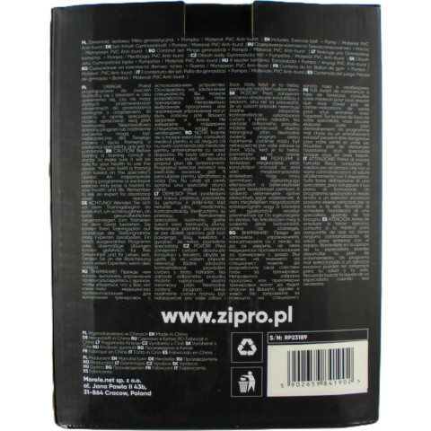 М'яч для фітнесу (фітбол) Anti-Burst 55 см фіолетовий Zipro (10947206)