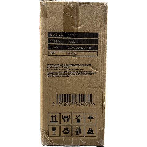 Матрац гімнастичний 4-секційний Zipro 180 см x 60 см x 5 см чорний (13112310)