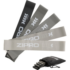 Еспандери Zipro Mini Band Latex різні рівні опору в наборі сірий 5 шт. (13112322)