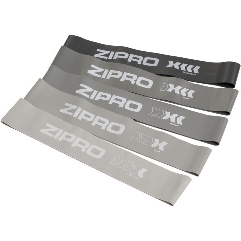 Еспандери Zipro Mini Band Latex різні рівні опору в наборі сірий 5 шт. (13112322)