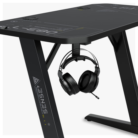 Стіл для геймерів SENSE7 Nomad Cybernetic Чорний 100x50 см (13147300)