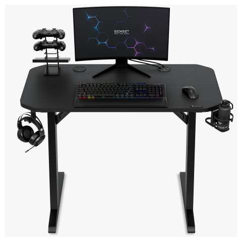 Стіл для геймерів SENSE7 Nomad Basic Чорний 120x60 см (13149227)