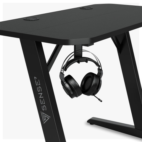 Стіл для геймерів SENSE7 Nomad Basic Чорний 120x60 см (13149227)
