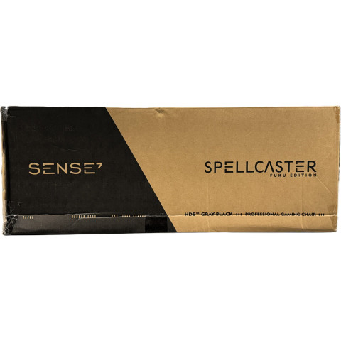Геймерське крісло SENSE7 Spellcaster Fuku PU чорно-сіре (13182085)