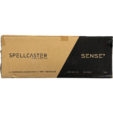 Геймерське крісло SENSE7 Spellcaster Fuku PU чорно-сіре (13182085)