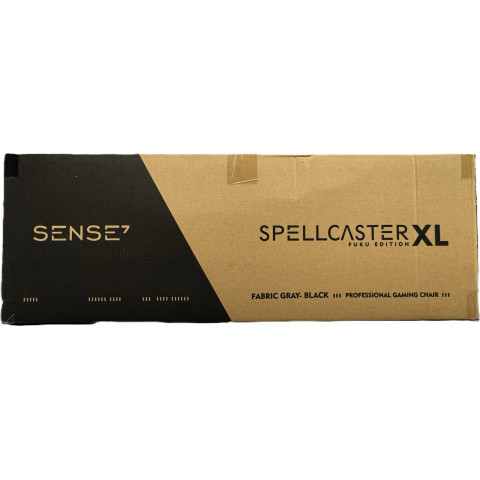 Геймерське крісло SENSE7 Spellcaster FUKU XL тканинне чорно-сіре (13182088)