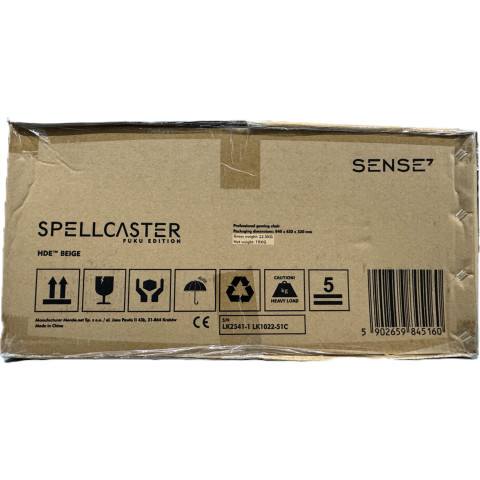 Геймерське крісло SENSE7 Spellcaster FUKU PU чорно-бежеве (13182089)