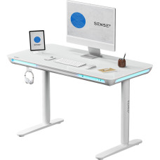 Стіл для геймерів з електрорегулюванням висоти SENSE7 NOMO Білий 120x60 см (13182094)
