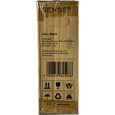 Складний стіл SENSE7 Білий 81 см x 40 см (13182098)