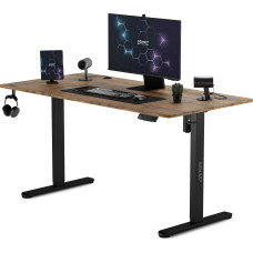 Стіл для геймерів з електрорегулюванням висоти SENSE7 Nojo Венге 140x70 см чорний дуб (13258026)