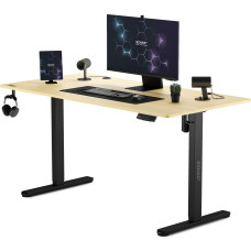 Стіл для геймерів з електрорегулюванням висоти SENSE7 Nojo Сосна 140x70 см чорна сосна (13258027)